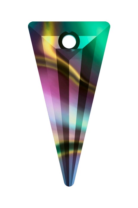 Swarovski 6480, Spike Pendant, Crystal Rainbow Dark (001 RABDK)