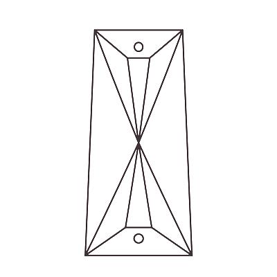 115 Coffin Stone 46 x 15 mm Crystal - 160 