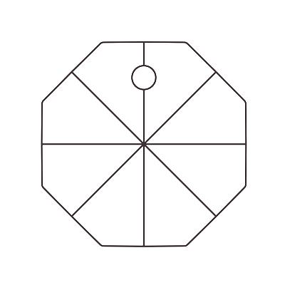 2571 MC Octagon 10 mm Crystal - 3276 