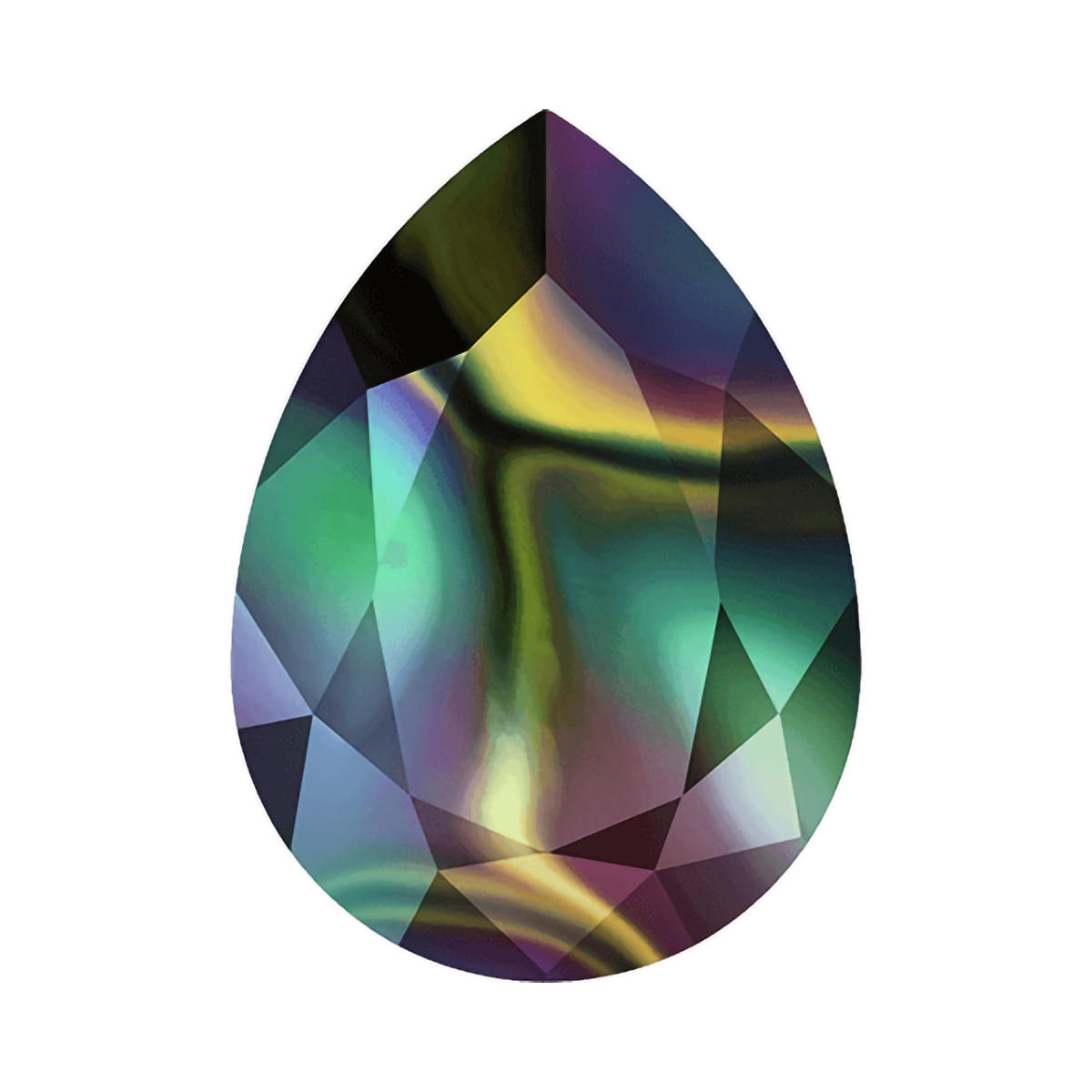 Ювелирные кристаллы Сваровски 4320 18 x 13 mm Crystal Rainbow Dark F ...