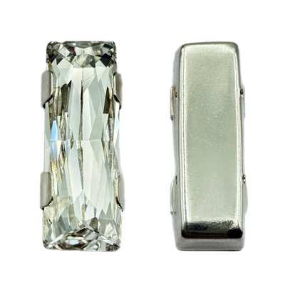1_11004 24x6 mm H2L Silver Metal Crystal F - 1 