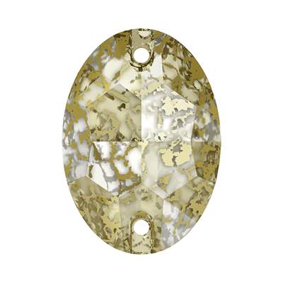 3210 24 x 17 mm Crystal Golden Patina F - 24 