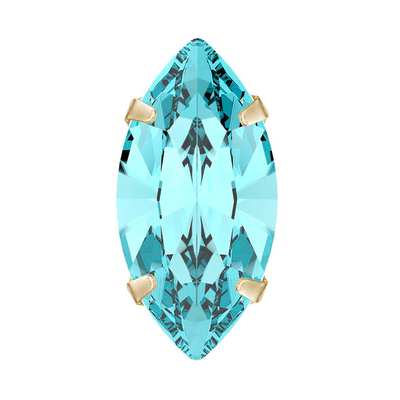 719.39.036 6 x 3 mm Aqua Bohemica / Gold SC - 720 