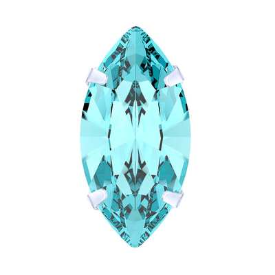 719.39.036 6 x 3 mm Aqua Bohemica / Silver SC - 720 