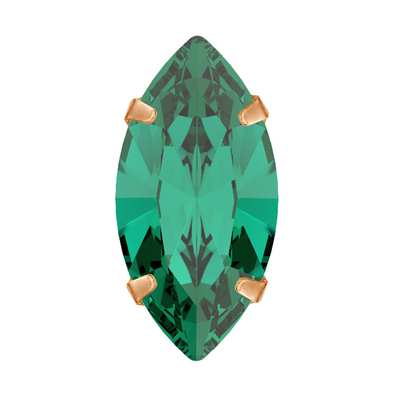 719.39.136 6 x 3 mm Emerald / Brass JC - 720 