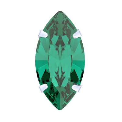 719.39.036 6 x 3 mm Emerald / Silver SC - 720 