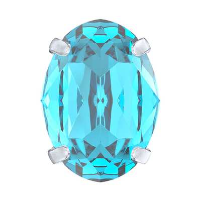 719.36.406 8 x 6 mm Aqua Bohemica / Silver SC - 144 