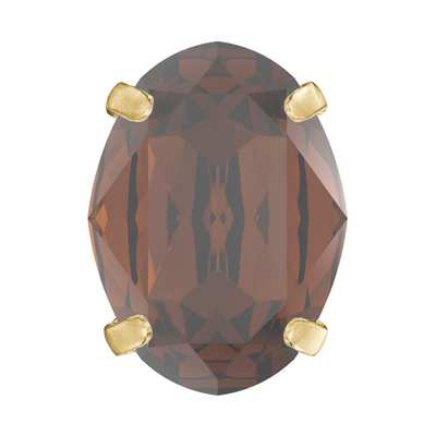 719.36.106 8 x 6 mm Smoked Topaz / Brass JC - 144 